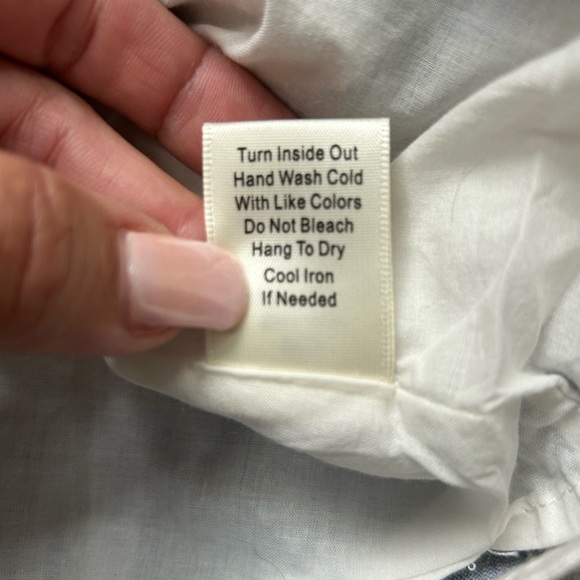 Blu Pepper adorable linen/cotton blend blue and white checkered sundress large - Picture 8 of 9